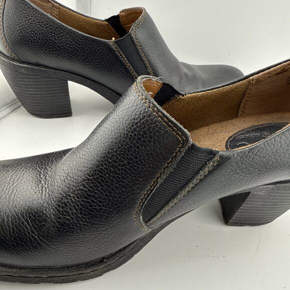 Born Concepts B.O.C Kimy Black Clog Bootie Size 10 C03603 Block Heel Slip On EUC - Picture 11 of 12